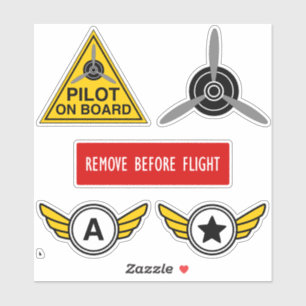 Aviation Pack with 5 stickers for pilots