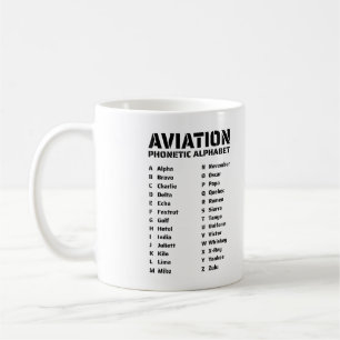 Aviation Phonetic Alphabet Chart Coffee Mug