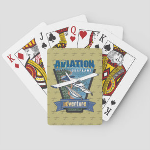 Aviation Seaplane Adventure Playing Cards