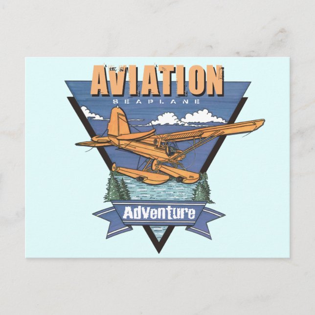 Aviation Seaplane Adventure Postcard (Front)