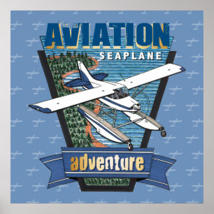 Aviation Seaplane Adventure Poster