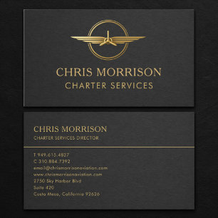 Aviation Services Airplane Business Card
