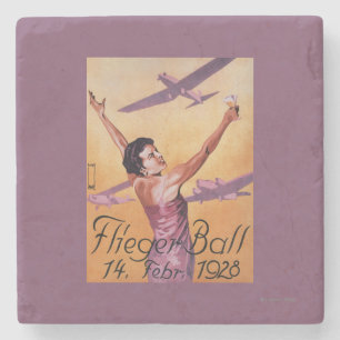 Aviation Show at Hotel Wagner Promo Poster Stone Coaster