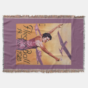 Aviation Show at Hotel Wagner Promo Poster Throw Blanket