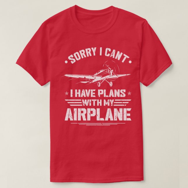 Aviation Small Aeroplane Pilot T-Shirt (Design Front)