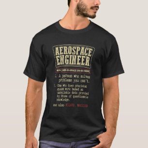 Aviation space engineer technician dictionary men  T-Shirt