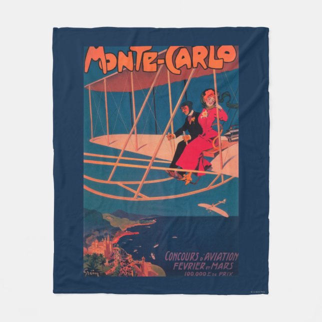 Aviation Sporting Poster Fleece Blanket (Front)