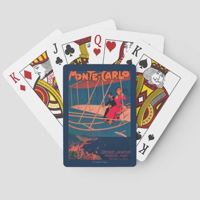 Aviation Sporting Poster Playing Cards (Back)
