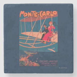 Aviation Sporting Poster Stone Coaster