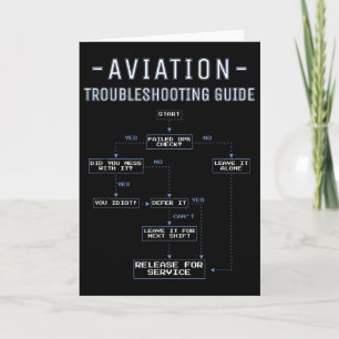 Aviation Troubleshooting Guide - Funny Air Mechani Card