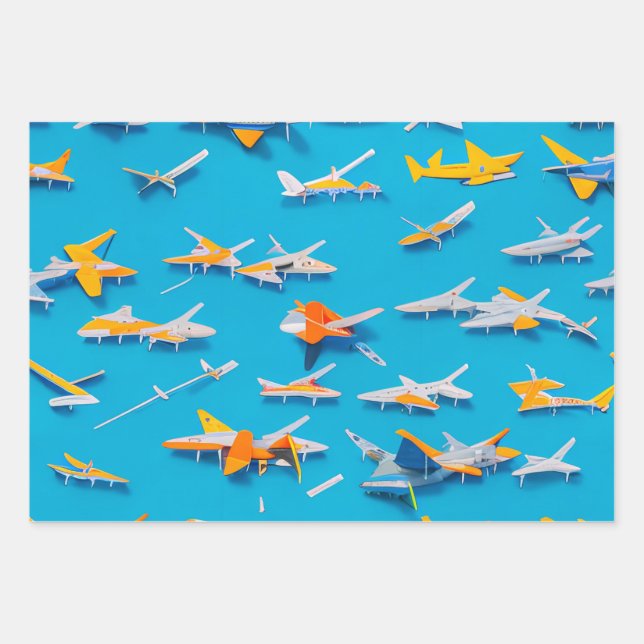 Aviation  wrapping paper sheet (Front)