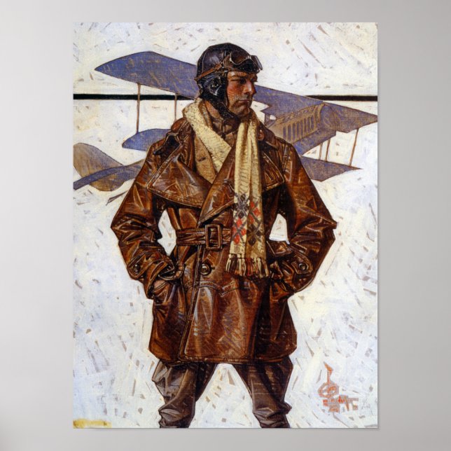 Aviator, 1917 by Joseph Christian Leyendecker Poster (Front)