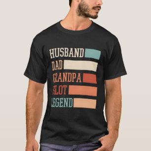 Aviator Aeroplane Fly Flying Aircraft Pilot Grandp T-Shirt