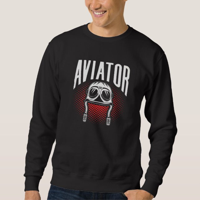 Aviator Aircraft Pilot Small Aeroplane Private Sweatshirt (Front)