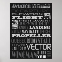 Aviator Alphabet Subway Art