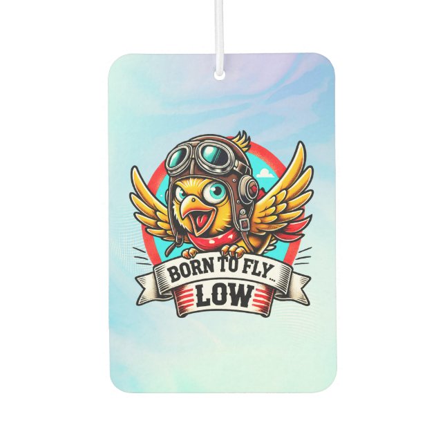 Aviator Chick Car Air Freshener (Front)
