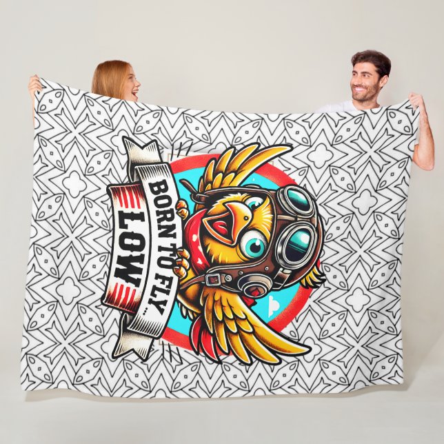 Aviator Chick Fleece Blanket (In Situ)