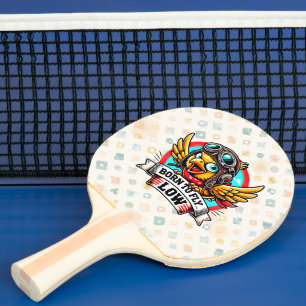 Aviator Chick Ping Pong Paddle