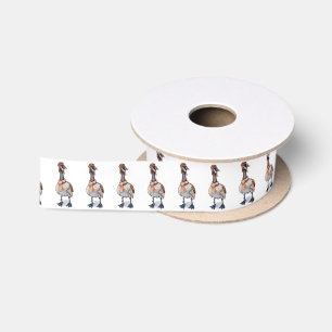 Aviator Goose Gift Wrap Satin Ribbon
