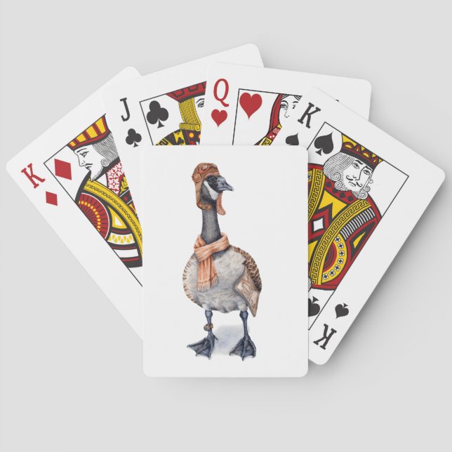 Aviator Goose Playing Cards (Back)
