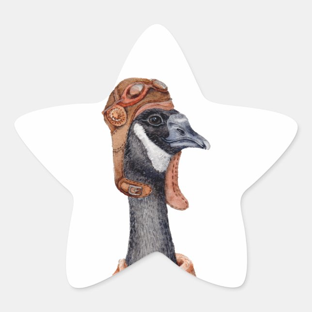Aviator Goose Star Sticker (Front)