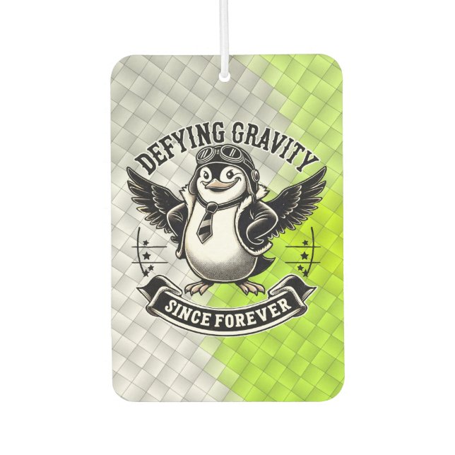 Aviator Penguin Car Air Freshener (Front)