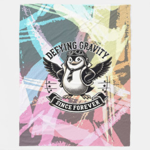 Aviator Penguin Fleece Blanket