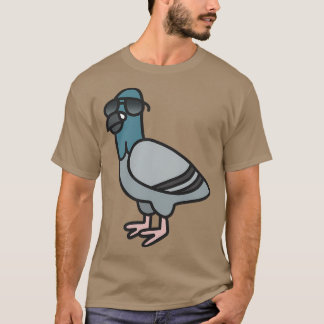 Aviator Pigeon Cartoon T-Shirt