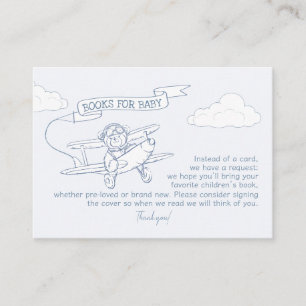 Aviator Pilot Aeroplane Precious Cargo Books Baby Enclosure Card