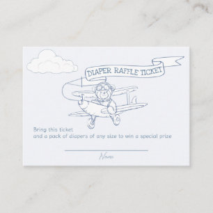 Aviator Pilot Aeroplane Precious Cargo Diaper Raff Enclosure Card