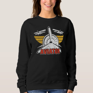 Aviator Private Aircraft Small Aeroplane Pilot Sweatshirt