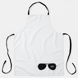 Aviator Shades Black Custom Pilot Name Sunglasses Apron