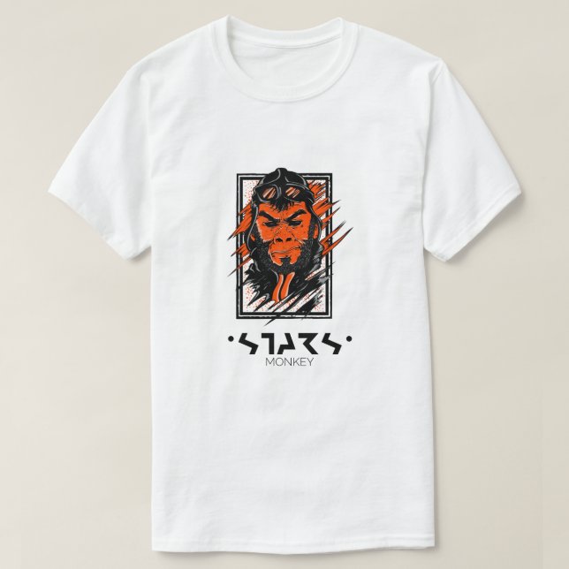 Aviator Space Monkey T-Shirt (Design Front)