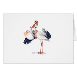Aviator Stork Carrying Twins