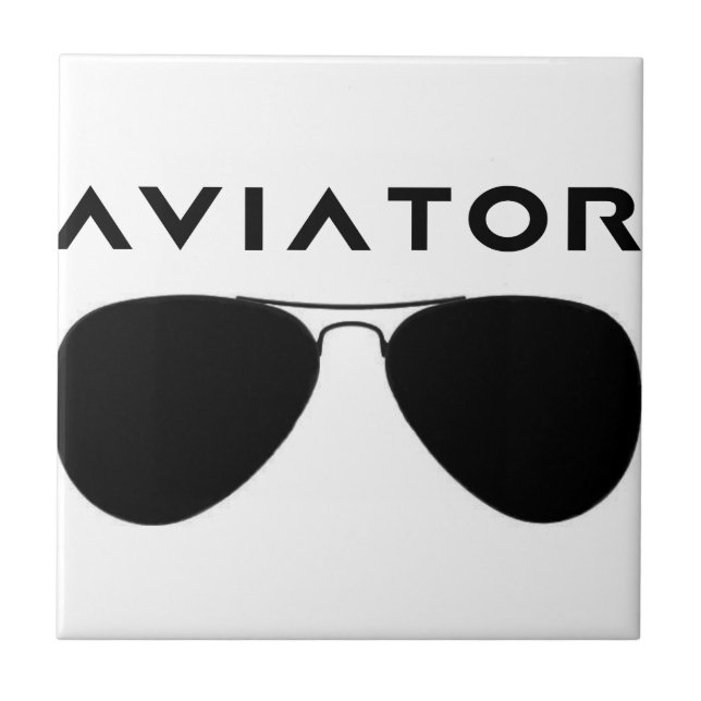 Aviator SUnglasses Silhouette Tile (Front)