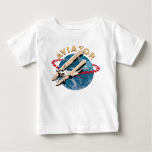 Aviator travelling the world baby T-Shirt