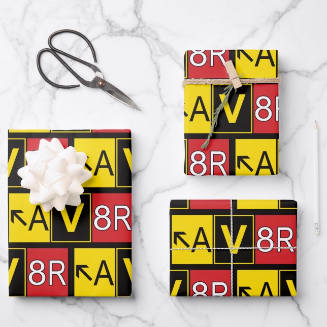 Aviator Wrapping Paper Sheet (Front)