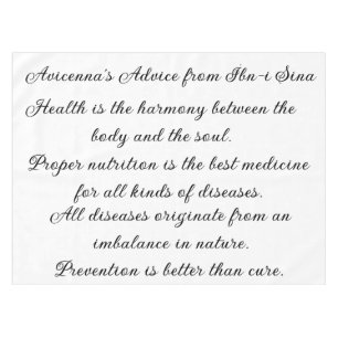 Avicenna's Advice Tablecloth
