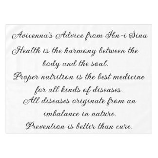 Avicenna's Advice Tablecloth