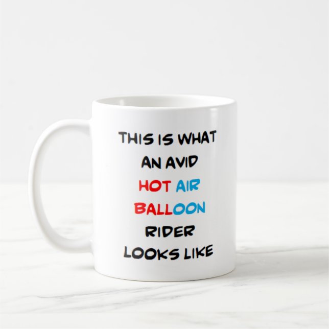 avid hot air balloon rider coffee mug (Left)