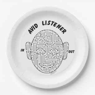 Avid Listener Paper Plate