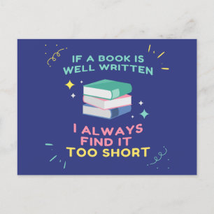 Avid Reader I - Jane Austen Quote Postcard