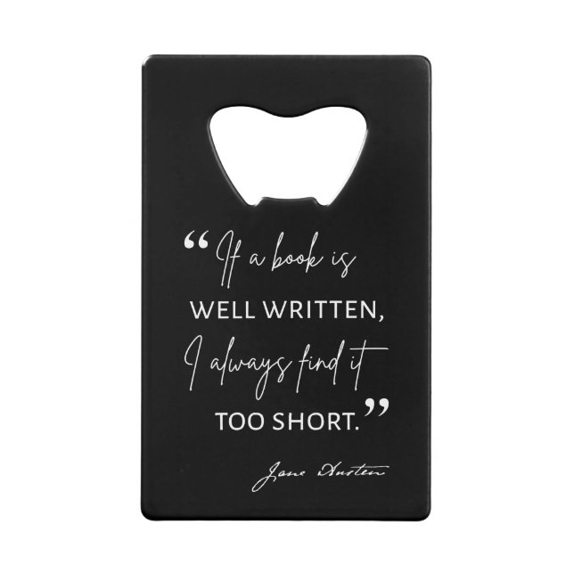 Avid Reader II - Jane Austen Quote (Front)