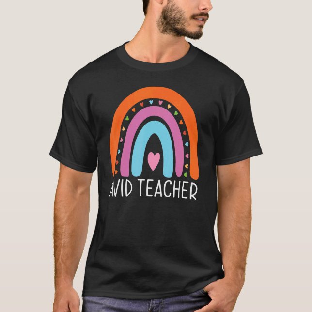 AVID Teacher Boho Rainbow Back To School Appreciat T-Shirt (Front)