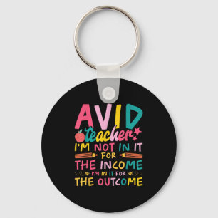 Avid Teacher Supplies Funny Back To School For Men Key Ring