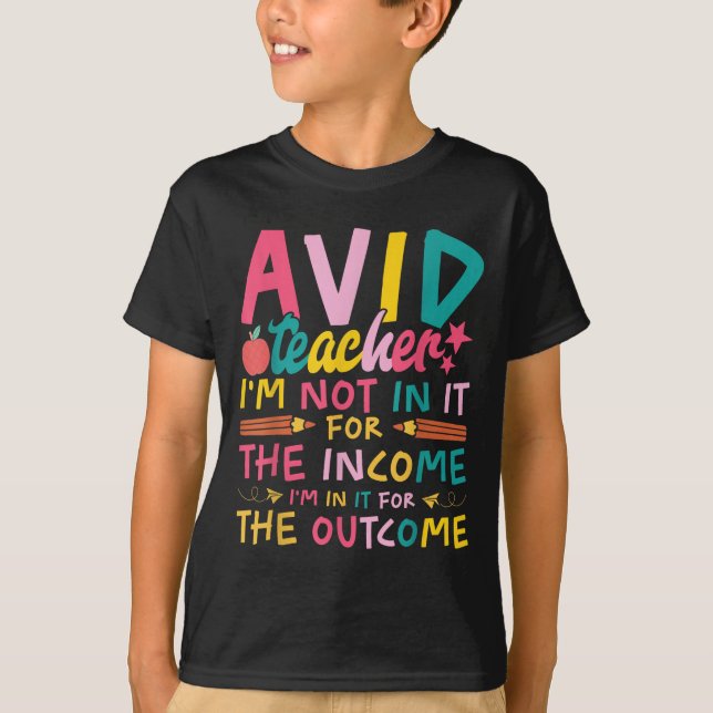 Avid Teacher Supplies Funny Back To School For Men T-Shirt (Front)