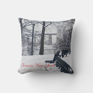 "AView of The Hell Gate Bridge" Astoria, NY Pillow