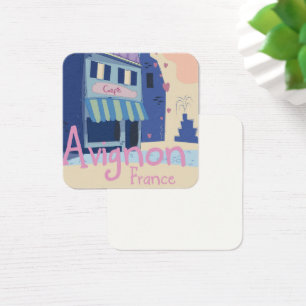 Avignon France cartoon travel poster