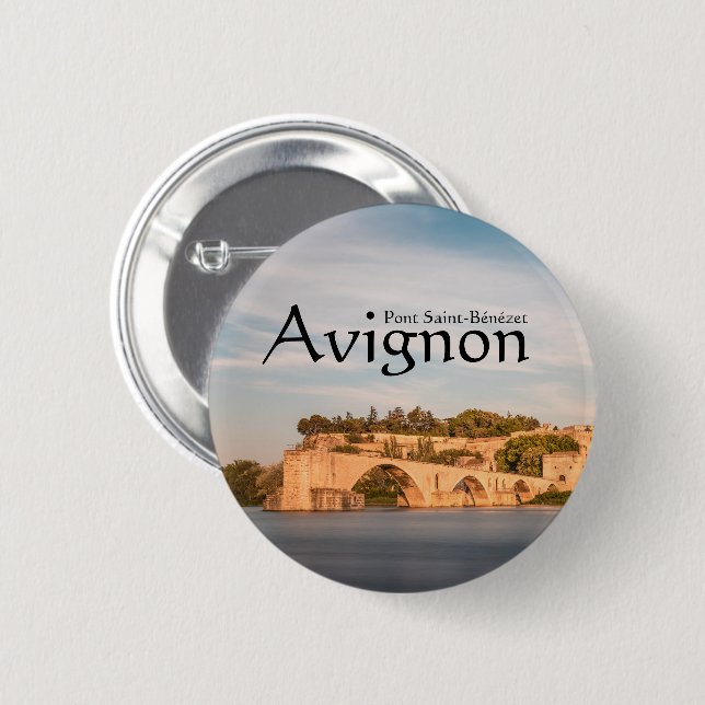 Avignon France Souvenir 6 Cm Round Badge (Front & Back)
