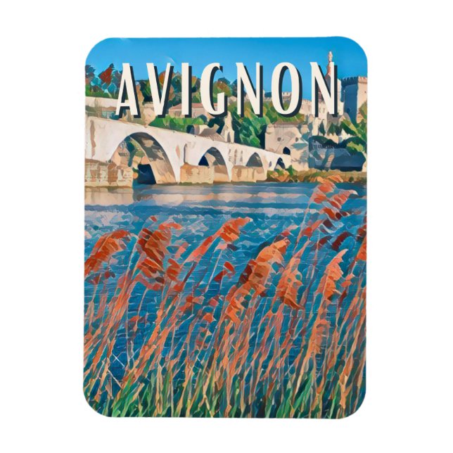 Avignon Photo Vintage  Magnet (Vertical)